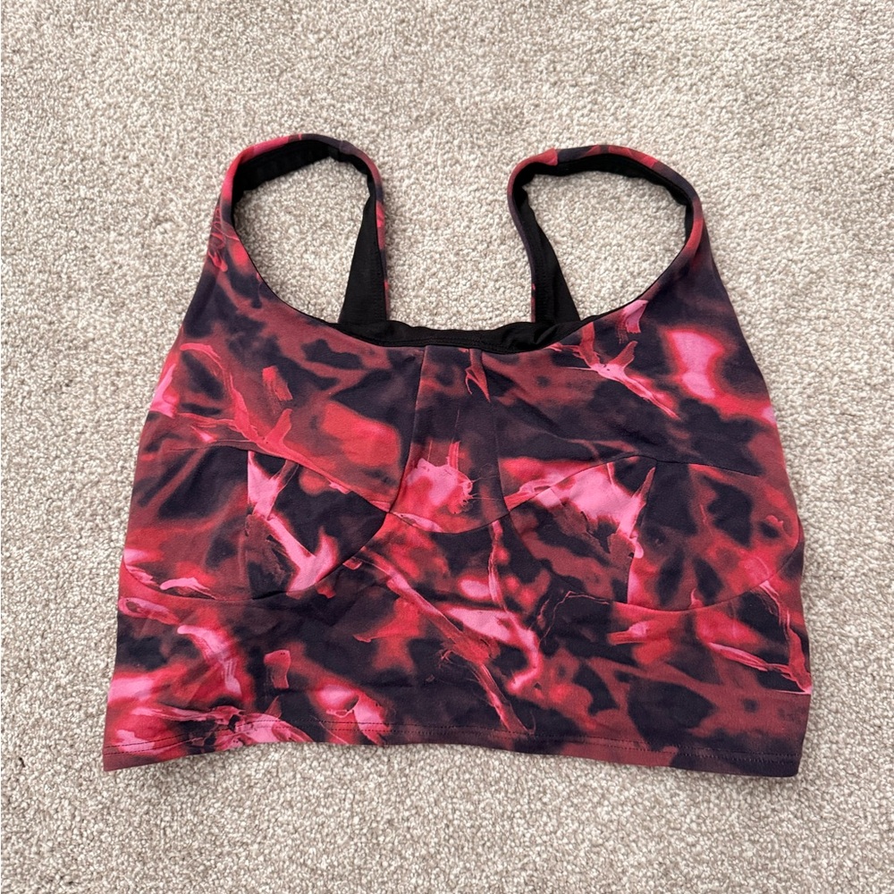 Lululemon Red and Black Sports Bra size 6